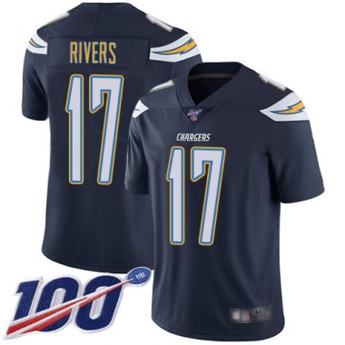 Los Angeles Chargers NFL Football Philip Rivers Navy Blue Jersey Men Limited  #17 Home 100th Season Vapor Untouchable